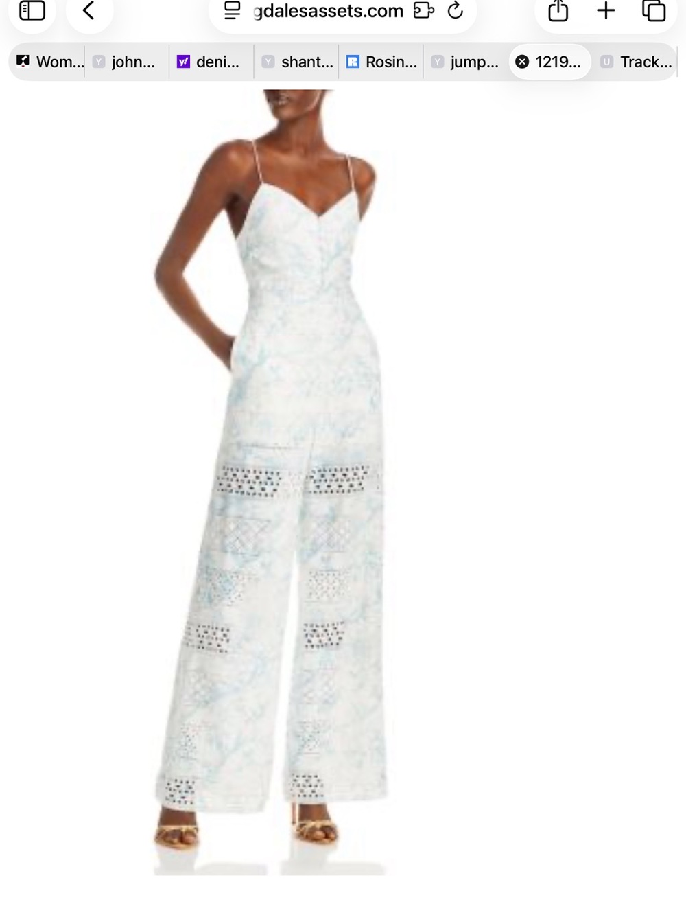 Alice + Olivia Shanti  Jumpsuit with smoked back